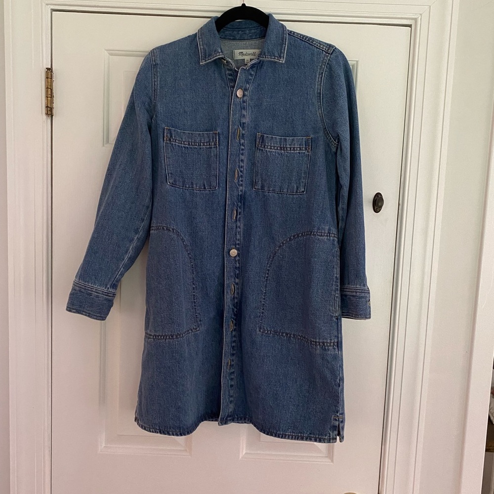 Madewell denim shirt dress size XS